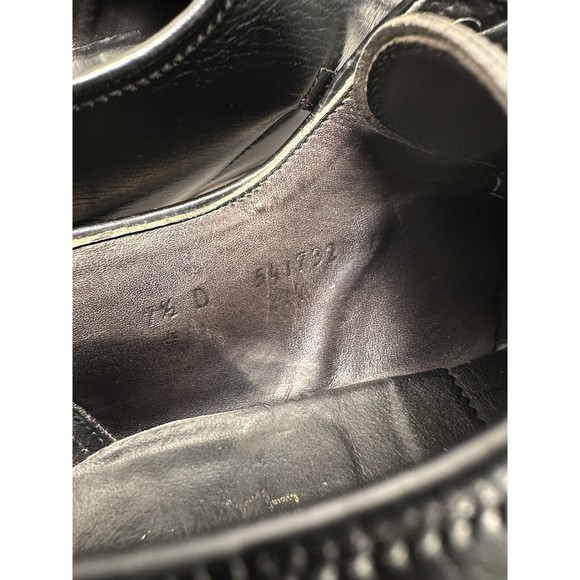 Vintage French Shriner mens Black Leather Wingtip 7.5